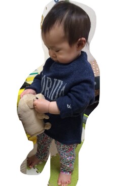 「Carter's（カーターズ）のアイテム（レッグウェア）」を使った、saraさん（キッズ・80cm）の冬コーディネート