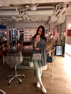 「5（ファイブ）のアイテム（バッグ）」を使った、S.Chenさん（レディース・166cm）の春コーディネート