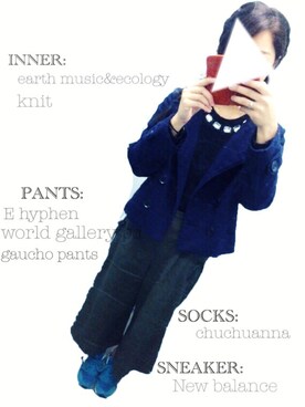 「In bloom（インブルーム）のアイテム」を使った、SoRさん（レディース・162cm）の冬コーディネート