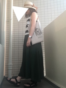 「NEI（ネイ）のアイテム（ワンピース/ドレス）」を使った、somさん（レディース・161cm）の夏コーディネート