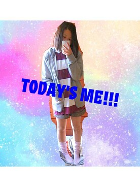 「ラガーシャツ」｜Saaachiさん（レディース・155cm）の冬コーディネート