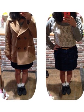「RAY CASSIN（レイカズン）のアイテム（スウェット）」を使った、akane.oさん（レディース・165cm）の冬コーディネート