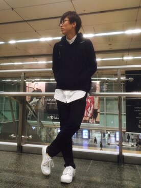 「名駅」｜くらうんさん（メンズ・177cm）の秋コーディネート