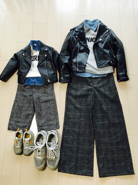 「TODAYFUL（トゥデイフル）のアイテム（ジャケット/アウター）」を使った、utakataさん（キッズ・110cm）の冬コーディネート