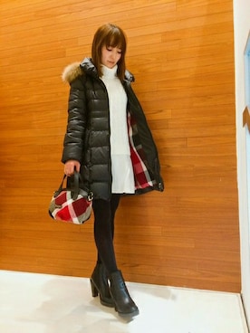 「ブルーレーベル」｜「アイテム（その他アウター）」を使った、AYAKOさん（レディース・165cm）の秋コーディネート