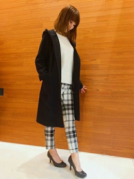 「ブルーレーベル」｜「アイテム（その他アウター）」を使った、AYAKOさん（レディース・165cm）の秋コーディネート