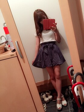 「RD（ルージュ ディアマン）のアイテム（パンツ）」を使った、hidekaさん（レディース・151cm）の夏コーディネート