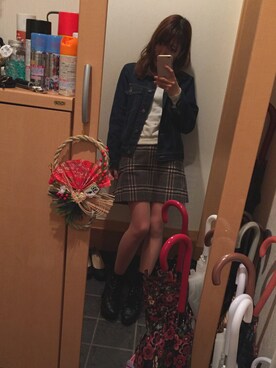 「Heather（ヘザー）のアイテム（ブーツ）」を使った、hidekaさん（レディース・151cm）の春コーディネート