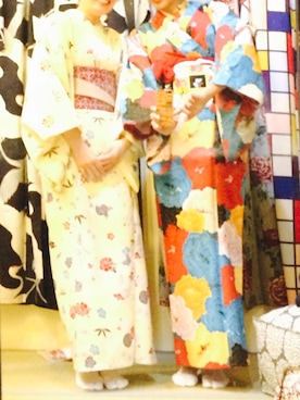 「寒い」｜「アイテム（浴衣）」を使った、pyoonさん（レディース・168cm）の冬コーディネート