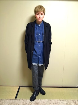 「SEVENDAYS=SUNDAY（セブンデイズサンデイ）のアイテム（スラックス）」を使った、おちゃさん（レディース・162cm）の冬コーディネート