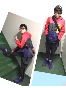 「179/WG（イチナナキュウダブルジー）のアイテム（ナイロンジャケット）」を使った、おちゃさん（レディース・162cm）の春コーディネート