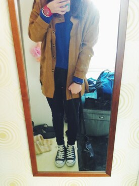 「school」｜「アイテム（腕時計）」を使った、huanhuansuさん（レディース・158cm）の冬コーディネート