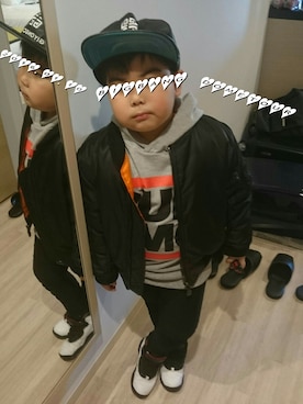 「BIGBANG」｜琉ryuei榮さん（キッズ・100cm）の冬コーディネート