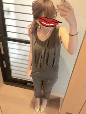 「NET（ネット）のアイテム（オールインワン・サロペット）」を使った、はるぴさん（レディース・159cm）の冬コーディネート