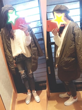 「ローカット」｜「アイテム（ジャケット/アウター）」を使った、はるぴさん（レディース・160cm）の冬コーディネート