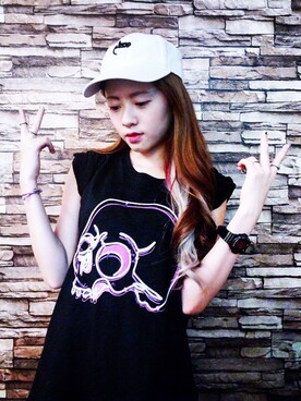 「AES（エーイーエス）のアイテム（帽子）」を使った、嗨chuさん（レディース・148cm）の秋コーディネート