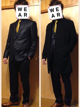 「スーツ」｜Ryu.Jさん（メンズ・176cm）の冬コーディネート