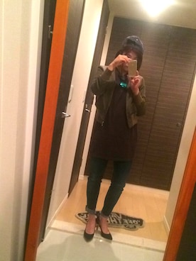 「TODAYFUL（トゥデイフル）のアイテム（チュニック）」を使った、つんださん（レディース・155cm）の冬コーディネート