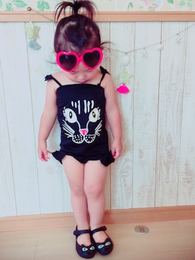 「Mini Rodini（ミニロディーニ）のアイテム（水着/着物・浴衣）」を使った、SHUN☺︎さん（キッズ・90cm）の夏コーディネート