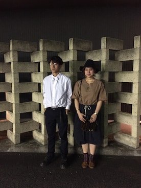 「TOPMAN（トップマン）のアイテム（スラックス）」を使った、renさん（メンズ・170cm）の秋コーディネート