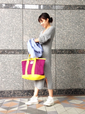 「コンバースハイカット」｜「アイテム（ワンピース/ドレス）」を使った、wakuwaku_staffさん（レディース・159cm）の秋コーディネート