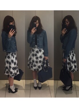 「one way（ワンウェイ）のアイテム（シューズ）」を使った、まい汰んさん（レディース・157cm）の春コーディネート