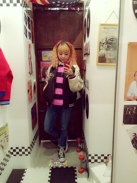 「ラガーシャツ」｜SON i(ソンイ)さん（レディース・158cm）の冬コーディネート