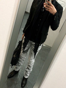 「Buffalo Bobs（バッファローボブズ）のアイテム（ハンドバッグ）」を使った、TOMOYAさん（メンズ・171cm）の秋コーディネート