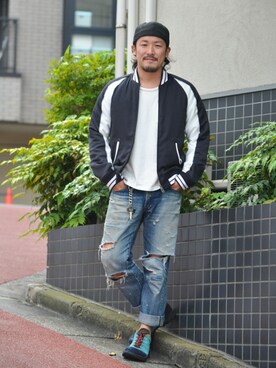 「glamb（グラム）のアイテム（その他アウター）」を使った、【glamb】TOMIYAMAさん（メンズ・173cm）の秋コーディネート