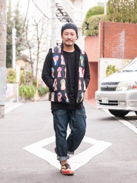 「glamb（グラム）のアイテム（ジャケット/アウター）」を使った、【glamb】TOMIYAMAさん（メンズ・173cm）の春コーディネート