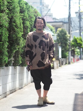 「glamb（グラム）のアイテム（パンツ）」を使った、【glamb】TOMIYAMAさん（メンズ・173cm）の夏コーディネート