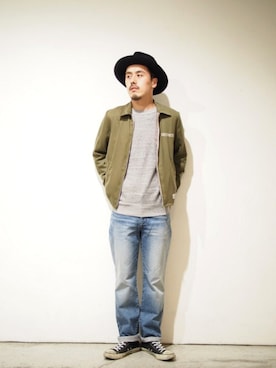 「N.HOOLYWOOD」｜「アイテム（その他アウター）」を使った、まっちゃんさん（メンズ・173cm）の春コーディネート