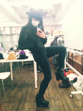 「G.V.G.V.（ジーヴィージーヴィー）のアイテム（ブルゾン）」を使った、中田クルミさん（レディース・168cm）の冬コーディネート
