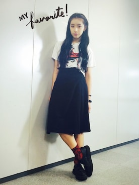 中田クルミさん（レディース・168cm）の夏コーディネート