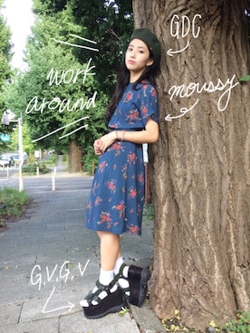 中田クルミさん（レディース・168cm）の秋コーディネート