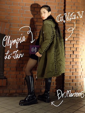 「G.V.G.V.（ジーヴィージーヴィー）のアイテム（その他アウター）」を使った、中田クルミさん（レディース・168cm）の秋コーディネート