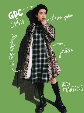 中田クルミさん（レディース・168cm）の春コーディネート