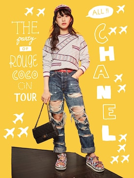 中田クルミさん（レディース・168cm）の春コーディネート