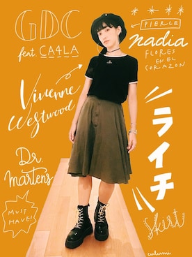 中田クルミさん（レディース・168cm）の秋コーディネート