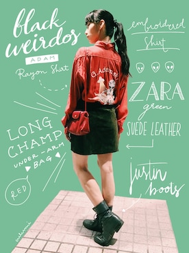 中田クルミさん（レディース・168cm）の秋コーディネート