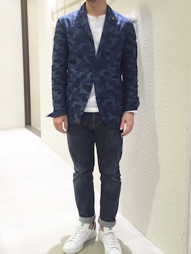 「GIANNETTO（ジャンネット）のアイテム（ジャケット/アウター）」を使った、kenichiさん（メンズ・165cm）の春コーディネート