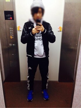 「VANCEのアイテム（スタジャン、ブラック系）」を使った、mozukuさん（メンズ・165cm）の冬コーディネート