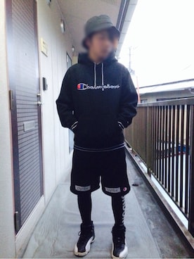 「BOY LONDON（ボーイロンドン）のアイテム（レギンス/スパッツ、ブラック系）」を使った、mozukuさん（メンズ・165cm）の春コーディネート