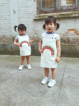 「M（エム）のアイテム」を使った、张小黑vs徐大西さん（キッズ・90cm）の夏コーディネート