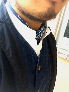 「orslow」｜「アイテム（カバーオール）」を使った、Yskさん（メンズ・171cm）の冬コーディネート