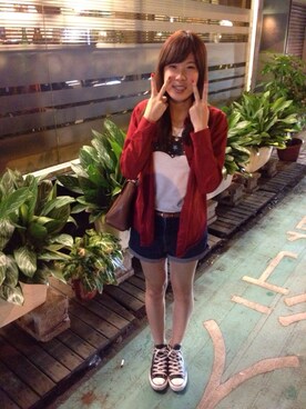 「BLUE WAY（ブルーウェイ）のアイテム」を使った、yumi yuyuさん（レディース・165cm）の夏コーディネート