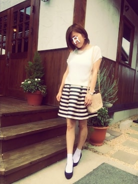「smiスマイル☺」｜Ｒｉｃｃｏさん（レディース・158cm）の夏コーディネート