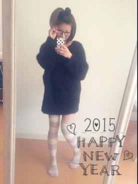 「ニーハイソックス」｜「アイテム（おもちゃ）」を使った、Ｒｉｃｃｏさん（レディース・158cm）の冬コーディネート