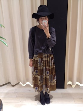 「MID by MIDWEST（ミッド バイ ミッドウエスト）のアイテム（バッグ）」を使った、ヤマモトさん（レディース・160cm）の秋コーディネート