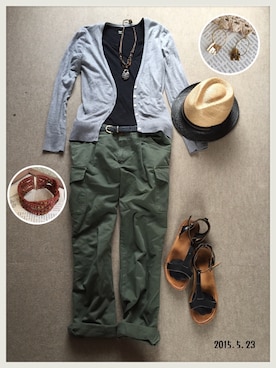 「NOL（ノル）のアイテム」を使った、hamaさん（レディース・156cm）の春コーディネート